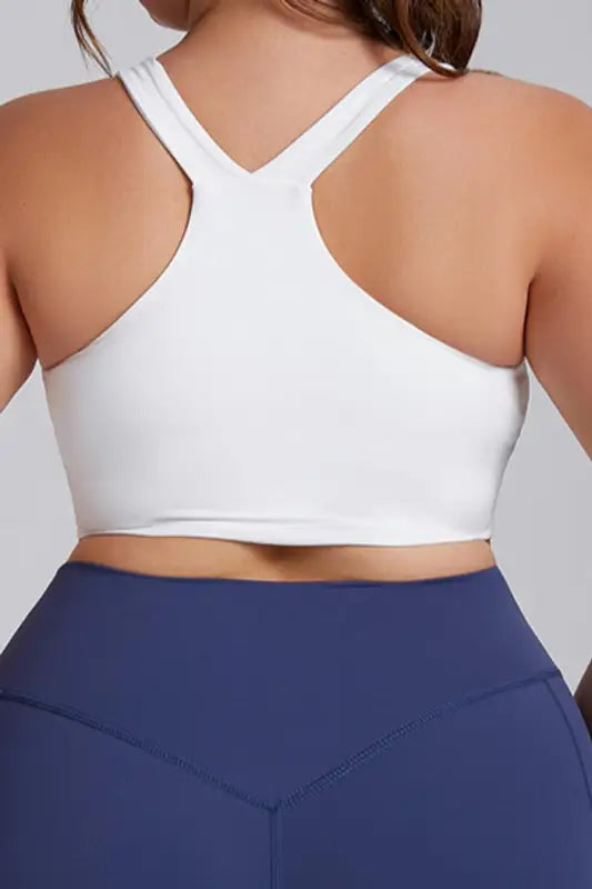 Plus Size Sleeveless Back Y-Strap Sports Bra