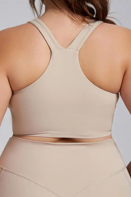 Plus Size Sleeveless Back Y-Strap Sports Bra