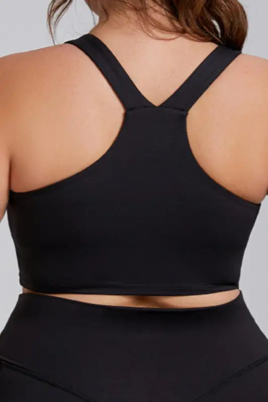 Plus Size Sleeveless Back Y-Strap Sports Bra