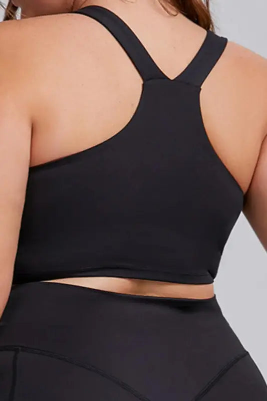 Plus Size Sleeveless Back Y-Strap Sports Bra