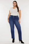 Plus Size Slim Straight Jeans - 16W / Dark Blue - Denim