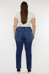Plus Size Slim Straight Jeans - Denim