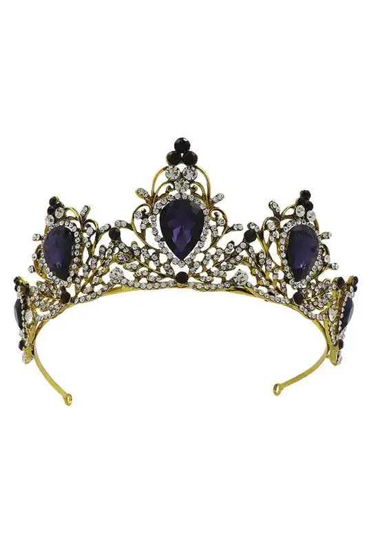 Purple Reign Rhinestone Crown Headband - Headbands