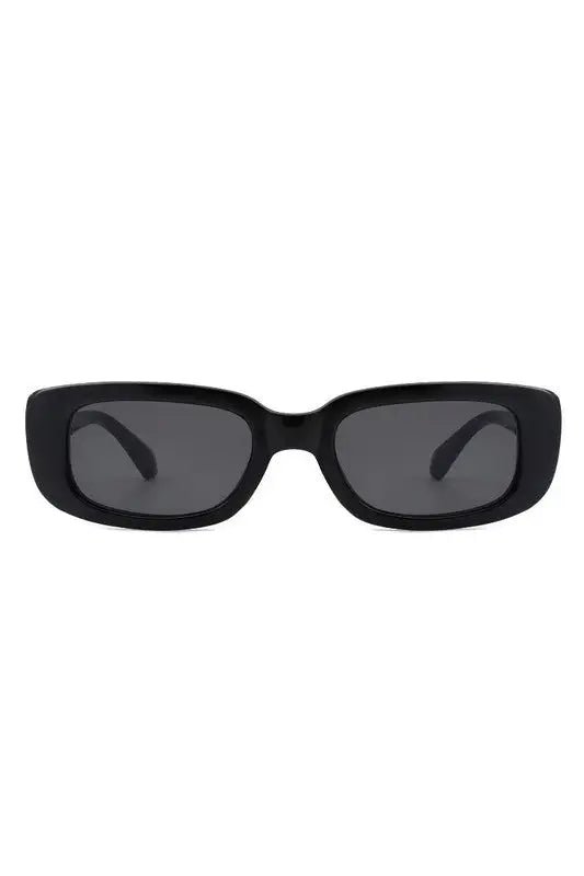 Rectangle Retro Square Vintage Fashion Sunglasses - Black