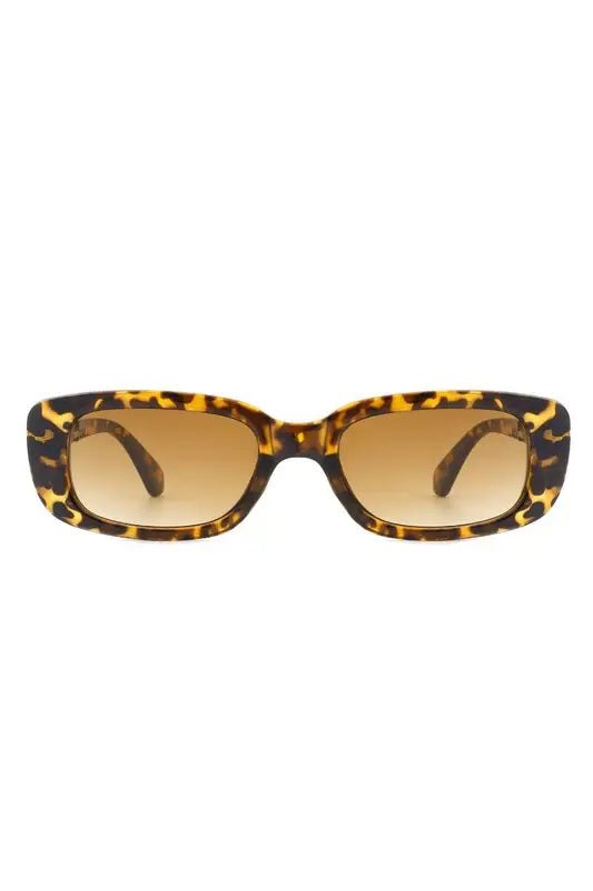 Rectangle Retro Square Vintage Fashion Sunglasses - Tortoise