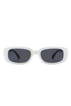 Rectangle Retro Square Vintage Fashion Sunglasses - White