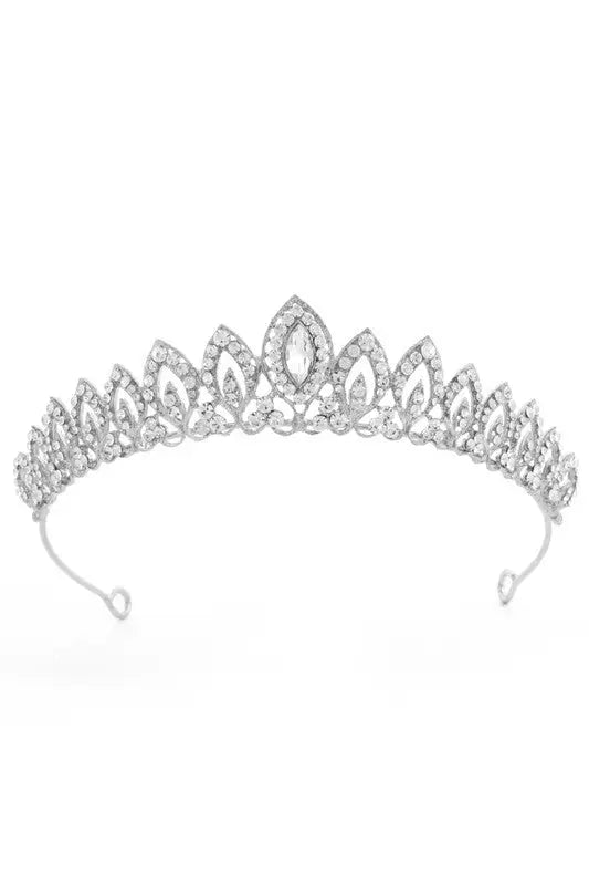 Regal Rhinestone Headband Crown - Headbands