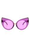 Retro High Pointed Fashion Cat Eye Sunglasses - Purple