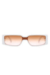Retro Rectangle Narrow Fashion Slim Sunglasses