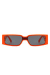 Retro Rectangle Narrow Fashion Slim Sunglasses - Orange
