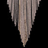 Rhinestone V Fringe Collar Necklace - Necklaces