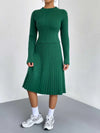 Rib-Knit Sweater and Pleated Skirt Set - Sets