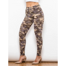 Running Wild Camouflage Buttoned Jeggings - XS / Khaki Camo