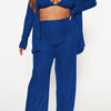 Sequin Fly Girl Pant Set (Bra Included) - S / Blue - Sets