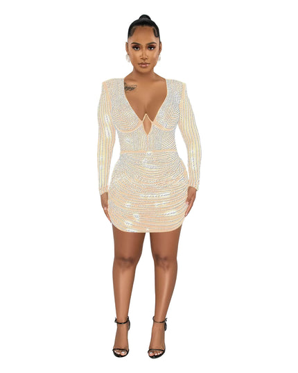 Sparkly Rhinestone Mini Dress