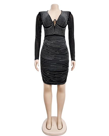 Sparkly Rhinestone Mini Dress