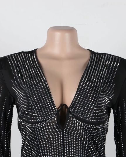 Sparkly Rhinestone Mini Dress