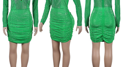 Μίνι φόρεμα από στρας με σπινθηροσύρμα 