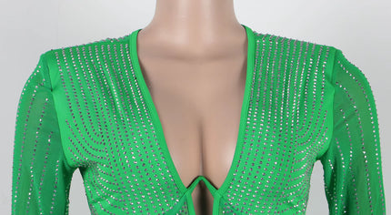 Μίνι φόρεμα από στρας με σπινθηροσύρμα 