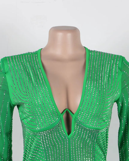 Sparkly Rhinestone Mini Dress