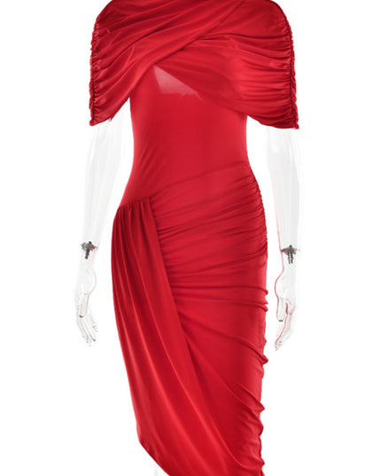 Scarlet Siren Draped Midi Dress Set