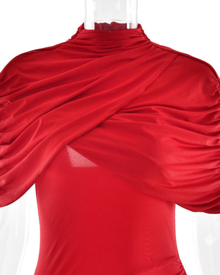 Scarlet Siren Draped Midi Dress Set