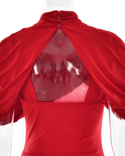 Scarlet Siren Draped Midi Dress Set