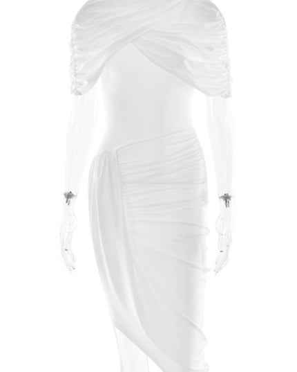 Scarlet Siren Draped Midi Dress Set