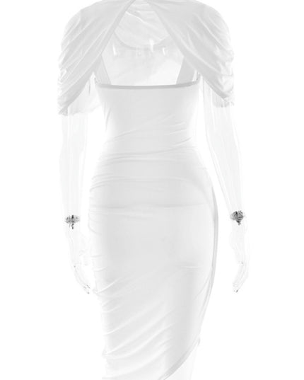 Scarlet Siren Draped Midi Dress Set