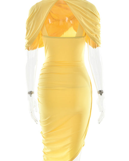 Scarlet Siren Draped Midi Dress Set