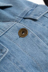 Slim Fit Sunshine Sequin Button Denim Jacket (S-3XL)