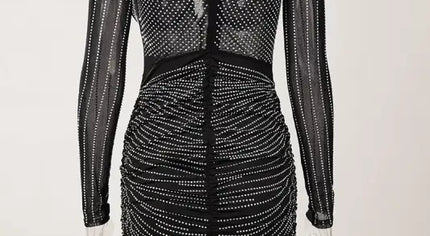 Sparkly Underwire Rhinestone Mini Dress - Dresses