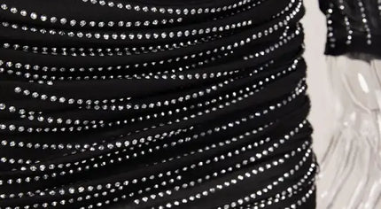 Sparkly Underwire Rhinestone Mini Dress - Dresses