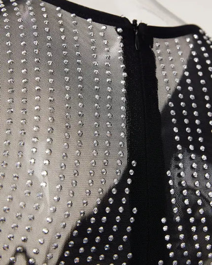 Sparkly Underwire Rhinestone Mini Dress - Dresses