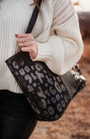 The Jolie Casual Shoulder/Tote Handbag ONLY - Black Leopard