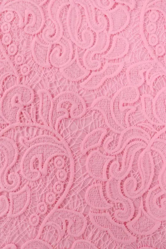 Victoria Pink Ruffle Lace Mini Dress - Dresses