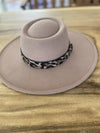 Wide Brim Boater Hat - One Size / Taupe - Hats