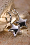 Wish Upon A Star Dangle Earrings - Silver