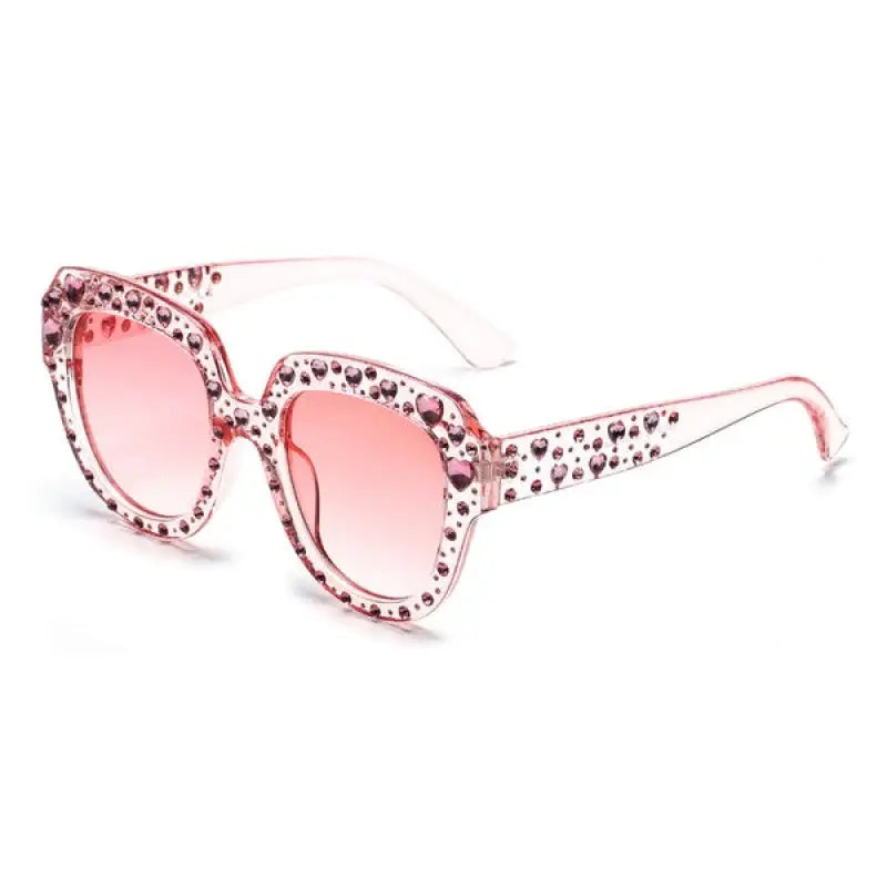 Women Round Cat Eye Sunglasses - Pink