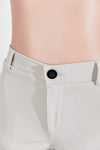 Zip-up Button Drawstring Cargo Pants