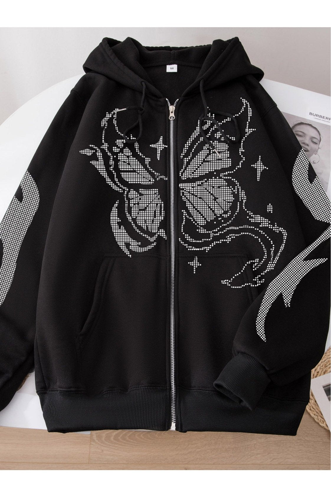 Butterfly Graphic Hooded Jacket (8030897799396)
